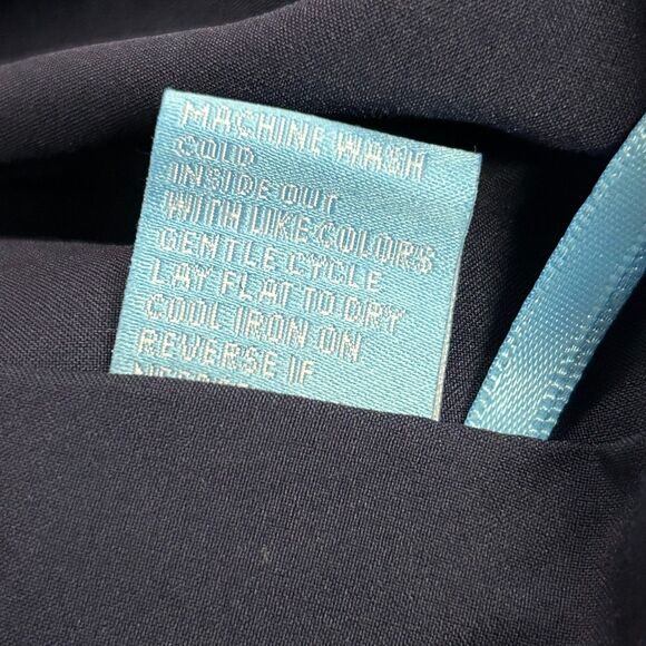 J. McLaughlin Estrella Navy V-Neck Sleeveless Midi Sheath Dress Size 10 - Picture 12 of 15